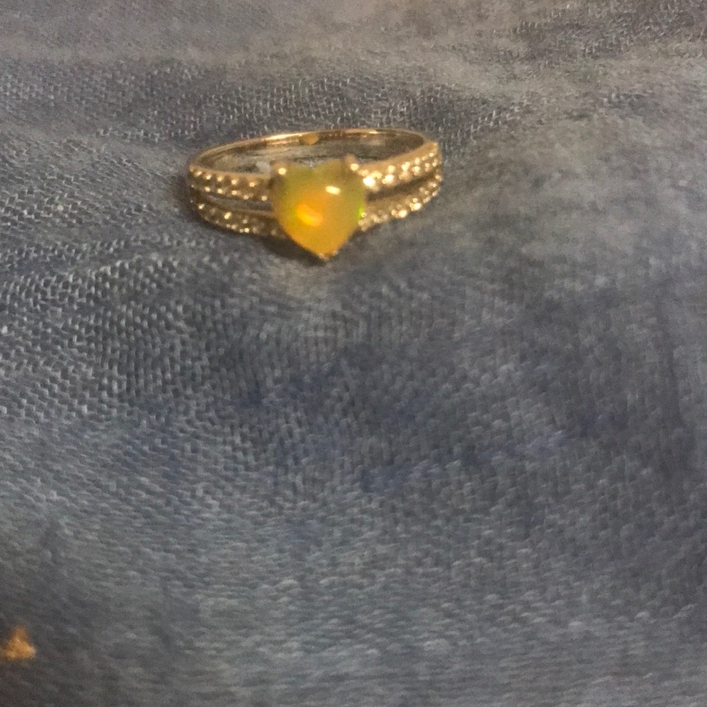 Ethiopian opal sterling silver ring